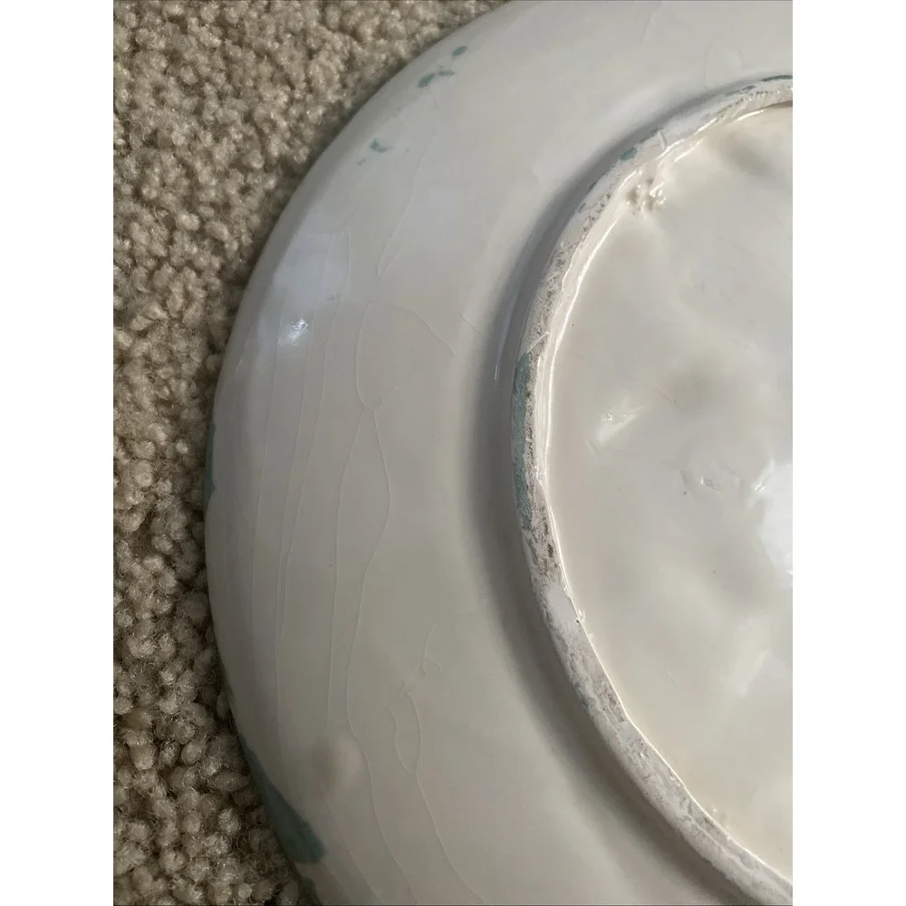 Ceramic Poinsettia Plate, Hand Painted 10
